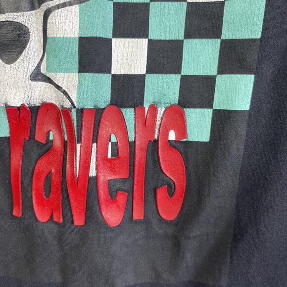 Roberto Cavalli Black ''Time Ravers'' Y2K Goth Graphic XL T-Shirt Italy Made - Picture 11 of 16